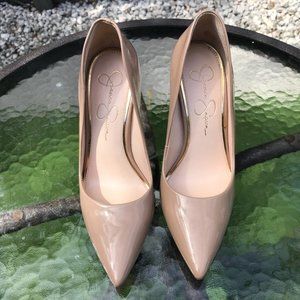 Jessica Simpson Flesh Tone Point Toe Heels 7.5